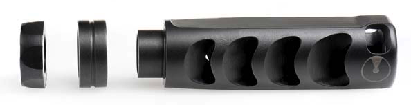 Ultradyne muzzle brake with timing nut and collar
